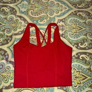 Red Strappy Sports Tank
